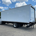 Freightliner Truck Body Rear 3/4 View with Rear Door Closed and Optional Lift Gate 