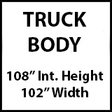 108" Interior Height, 102" Body Width