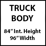 84" Interior Height, 96" Body Width